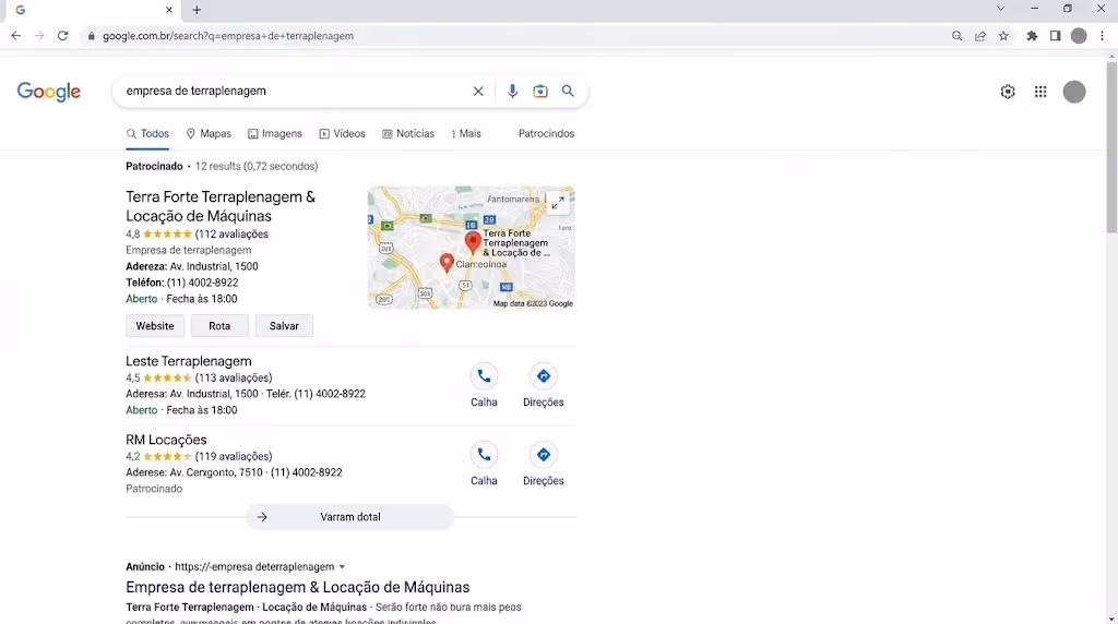 Perfil otimizado no Google Maps